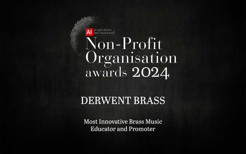 Non Profit Organisation Awards Logo Derwent Brass 2024